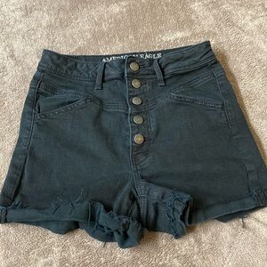 American Eagle size 4 black jean shorts